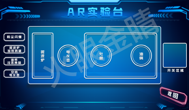 AR物體識別虛擬試驗操作演示系統(tǒng)(廚房火災(zāi)實驗)